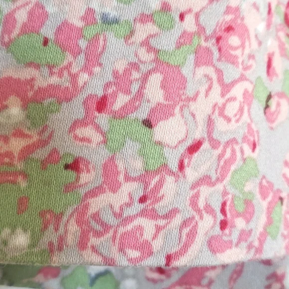 J.CREW Watercolor Floral Mini Skirt Pink Green Cotton Stretch Size 4 - Picture 8 of 12